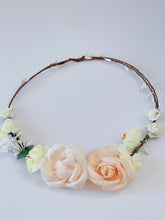 Women Rose Flower Woodland Wedding Beach Tiara Crown hair headband Garland