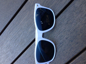 Women Men Vintage 70' 80' Square Shaped Party Eye wear Glasses Sunglasses White Color