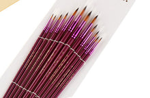 12PC Purple Oil Painting Brushes Set Acrylic Watercolor Artist Face Paint Craft