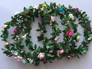 Women Girl Flower Fairy Boho Bridal Simple Beach Tiara Crown hair headband Garland