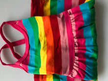 Baby Girl kids Children Rainbow Multi-colored Striped cotton Summer Strap Dress