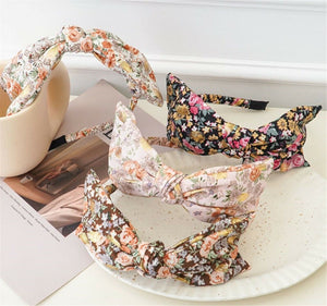 Women Girls Retro Chiffon Flower Big Bow Bowknot Hair Band Headband Wrap Hoop