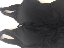 Women RETRO Cross Tie Up One piece sexy Black Bathers Swimwear Leotard swimsuit