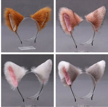 Women Lady Fluffy Fur Cat Kitty Fox Costume Animal Ear Party Hair head band
