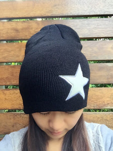 Women Men Unisex Star Knit Winter Autumn Ski Warm baggy Skull Hat Cap Beanie