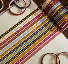 AU 20 Rolls Sticky Washi Tape Papers Gilding Scrapbooking Journal Note Stickers