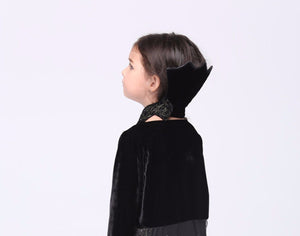 Kid Girl Children Fancy Halloween Party Black Witch Vampire Costume long Dress