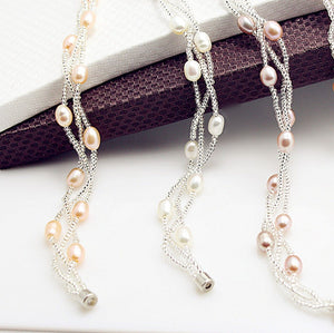 1P Lady Women Lake Pearl Bracelet wrist band chain Gift for her valentine's gift