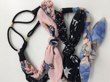 Women Girl Retro Boho bow ear Braided scarf Stretch Hair elastic head band Wrap