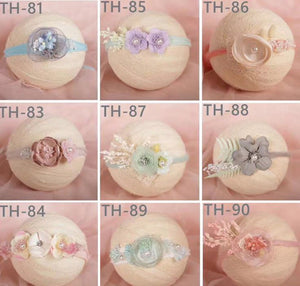 Baby Infant Kid Children Girls Christening Shower Cotton Lace Hair Headband prop