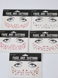 Women Tintark girl Face Mini Flower Body Temporary Tattoo Freckle art Sticker