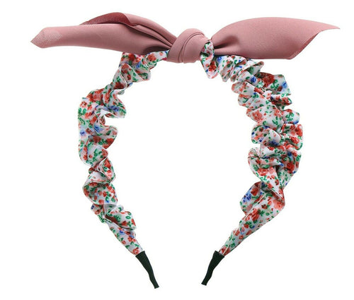 Women Girls Retro Sweet floral Bow knot Hair Headband Head Band hoop White