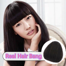 Women Hair extension Wig Wigs Piece Natural Human Hair Blunt Bang Fringe Clip