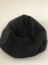 Men Retro Grey Check French Newsboy Cabbie Artist Hat Cap Wool Blended Beret