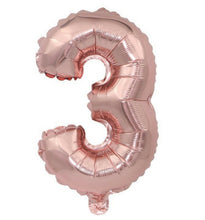 OZ 32" INCH 0-9 NUMBER Foil Birthday Party Rose Gold Pink Balloon Decoration NUMBER 3