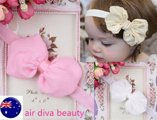 Baby Kids Children Girls Christening Shower Bow Chiffon Lace Hair Head band