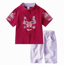 Kids Boy Girl Chinese New Year Asian Traditional TANG Costume Tops outfit Set