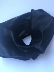 Women Girl Retro boho Velvet 60' 70' 80' Twist Cross Hair Headband wrap Bandana Black