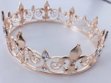 King Queen Round Proper Tiara – Royal Crystal Crown for Party & Special Occasions