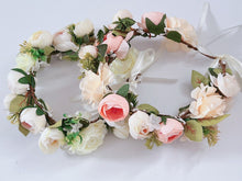 Women Bohemian Rose Bud Flower Leaf Crown hair headband Garland Photogragh Tiara