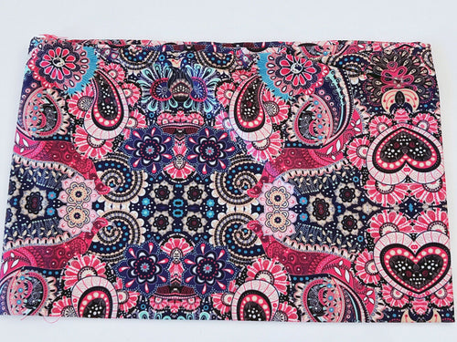 Women Boho Bohemian Paisley Dreads Wide Bandana Yoga Hair Band Headband Durag Purple