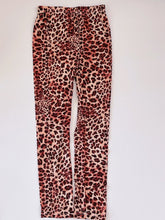 Kids Girls children Leopard Or Rainbow Stripe Stretch Leggings Pants 5-9 years