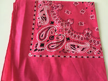 Women Men Retro Hip hop Cotton biker dance Paisley Bandana Hair Headband Wrap DARK PINK