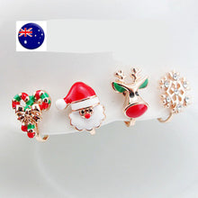 1PC Girl Women Christmas Fake Earrings clip on no ear piercing OR piercing