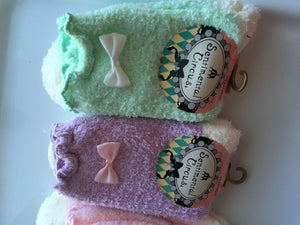 Women Girl Fancy Retro Fluffy frilly princess thermal Fleece warm Short Socks