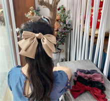 Women Girl 3 Layers Satin Silky Feel Ribbon Big Bow Hair Head Barrette Clip