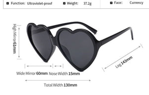 NEW Women Men Party Love Heart Shape Trendy UV Sun glasses Eye wear Sunglasses