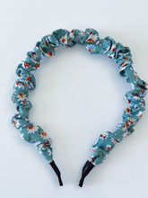 Women Girl Retro Bubble Wrinkled Puffy Scrunch Slim Hair Head Band Headband Hoop