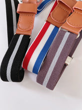 NEW Boys Kids Children Handsome Casual Formal Stripe Elastic Pants Buckle Belt