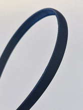 Women Girl School Matte Polished Simple Plastic Hair head band headband Hoop Navy Blue Headband