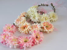 Women Daisy Flower Leaf Boho Party Wedding Beach Crown hair headband Garland