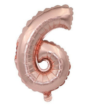 OZ 32" INCH 0-9 NUMBER Foil Birthday Party Rose Gold Pink Balloon Decoration NUMBER 6