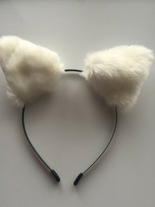 Women Lady Kids Fluffy Fancy Cat Kitty fox Costume Ear Party Hair head band Prop