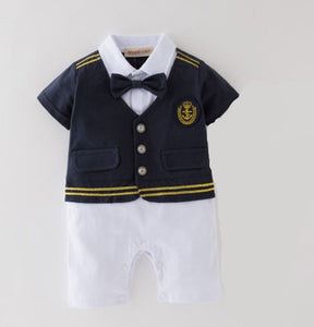 NEW kids Girl Boy Baby Sailor marine Captain Pilot Costume Party Romper Outfit