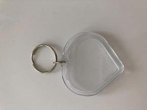 2x Small Plastic Photo Frame Name Tag Key Ring Key chain Holder Novelty Gift