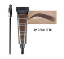 AU Waterproof Eyebrow Tattoo Lasting Liner Tint Liquid Gel Cream Tube Brush