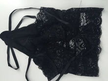 Women Lady Sexy Seductive Black high waist Lace Tie Underwear Pantie Knickers