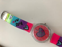 Children Kid Girl Teen Sweet Heart PU Silicone Band Wrist Watch Birthday Gift