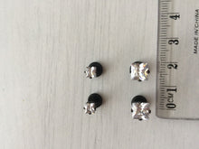 Man Women black bling Crystal Rhinestone Surgical Piercing studs Cubic Earrings