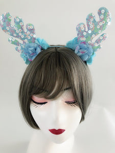 Women Girls Kid Christmas Deer Antlers Costume Ear Party Hair head band Headband