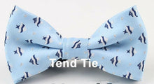 1x Boys Kids Children Party Wedding Dance Silk bow tie Necktie bowtie Blue Tropical Fish
