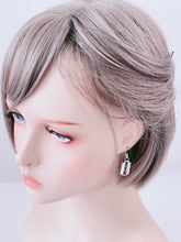 1Pair Women Halloween Safety Pin or Rasor Shape Miniature Novelty Earrings