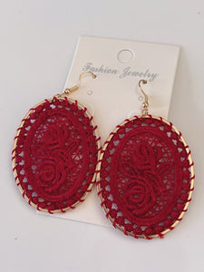 Women Retro Ethic Embroidery Crochet Boho Bohemian Hook dangle Ear Drop Earrings