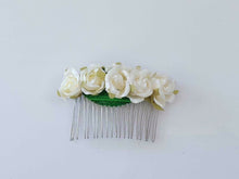 1 Women Girl Dance Wedding Bride Party Artificial Flower Metal hair Comb Pin