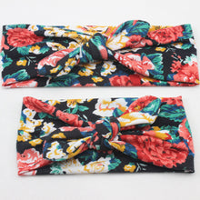 Women Mum + baby girl Boho Bohemian bow cotton flower Hair head band Bandana