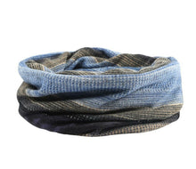Men Women Warm With Or Without Fleece Slouch Baggy Skull Ski Beanies Hats Cap With Fleece Blue Stripe
